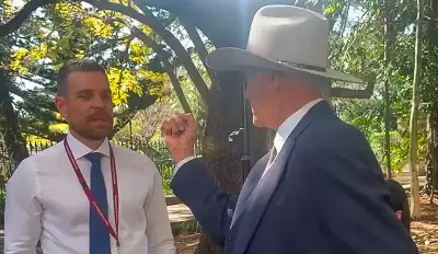 Australian lawmaker Bob Katter threatens journalist with fist at press conference: ‘Don’t say that!’
