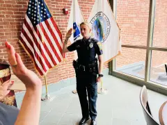 Off-duty Massachusetts cop shot by fellow officer serving her restraining order filed by terrified fiancé is suspended