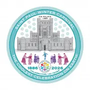 Here are the 2026 Winter Carnival buttons, designed by pointillist illustrator Randall Peterson
